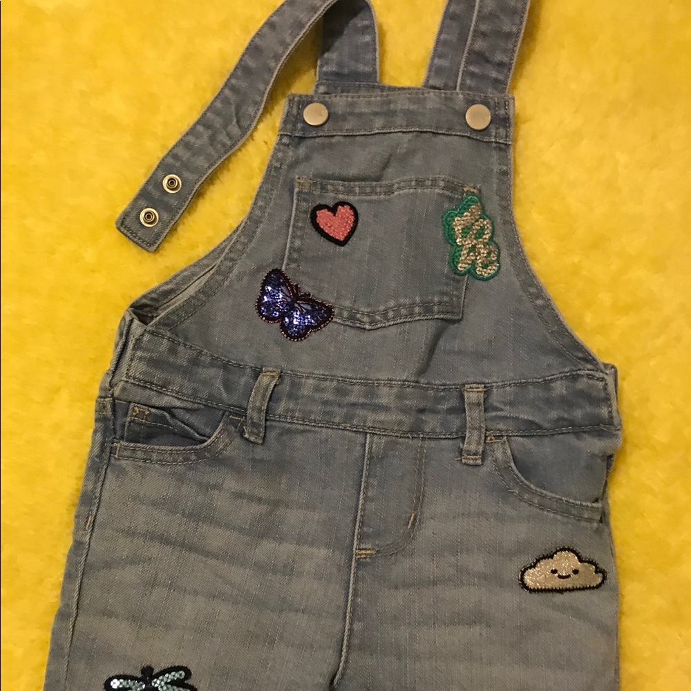 Sparkling Patch Work Girls Overall Bobs